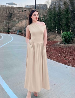 Foto 6 | Foto 6 | Vestido Largo Zesica Summer 2025 Con Un Solo Hombro Casual Para Mujer - Venta Internacional.