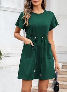 Foto 2 | Foto 2 | Vestido Evaless Summer 2025 Para Mujer Con Cuello Redondo Y Manga Con Volantes - Venta Internacional.