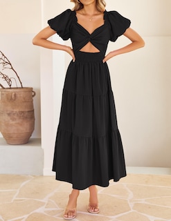 Foto 3 | Foto 3 | Vestido Zesica 2025 Para Mujer, Estilo Bohemio, Estampado, Vacaciones, Negro, Talla L - Venta Internacional.