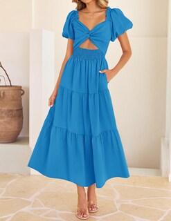 Foto 7 | Foto 7 | Vestido Zesica 2025 Boho Smocked Vacation Cobalt S Para Mujer - Venta Internacional.