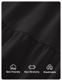 Foto 6 | Foto 6 | Vestido Zesica 2025 Para Mujer, Estilo Bohemio, Estampado, Vacaciones, Negro, Tamaño Mediano - Venta Internacional.
