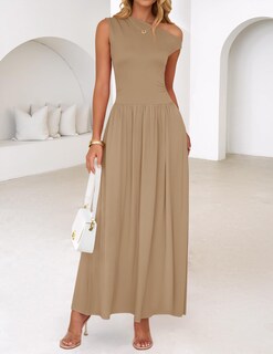 Foto 3 | Foto 3 | Vestido Largo Zesica Summer 2025 Con Un Solo Hombro Casual Para Mujer - Venta Internacional.