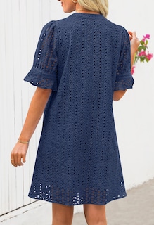 Foto 4 | Foto 4 | Minivestido De Verano Merokeety Con Cuello En V Y Volantes Y Encaje Hueco - Venta Internacional.