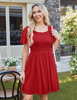 Foto 7 | Foto 7 | Vestido Zesica 2025, Casual, De Verano, Con Mangas Onduladas Para Mujer - Venta Internacional.