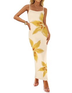 Foto 1 | Foto 1 | Vestido Largo Zesica Para Mujer, Estampado Floral, Tirantes Finos - Venta Internacional.