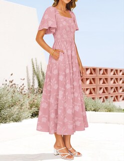 Foto 5 | Foto 5 | Vestido Zesica Midi Rosa para Mujer- Venta Internacional
