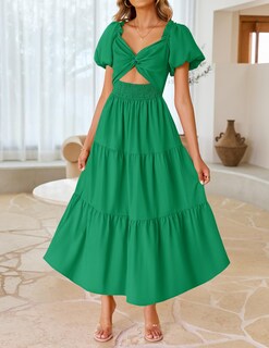 Foto 2 | Foto 2 | Vestido Zesica 2025 Boho Smocked Vacation Green Para Mujer - Venta Internacional.