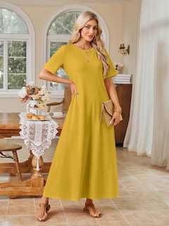 Foto 2 | Foto 2 | Vestido Largo Merokeety Para Mujer 2025 Primavera-verano Ginger - Venta Internacional.