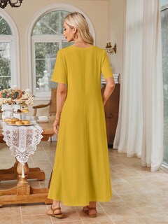 Foto 3 | Foto 3 | Vestido Largo Merokeety Para Mujer 2025 Primavera-verano Ginger - Venta Internacional.