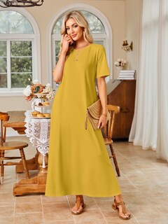 Foto 6 | Foto 6 | Vestido Largo Merokeety Para Mujer 2025 Primavera-verano Ginger - Venta Internacional.