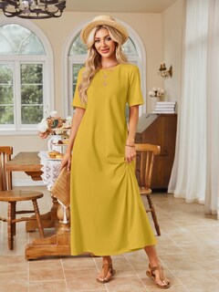 Foto 7 | Foto 7 | Vestido Largo Merokeety Para Mujer 2025 Primavera-verano Ginger - Venta Internacional.