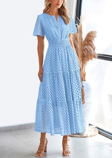 Foto 4 | Foto 4 | Vestido Largo Prettygarden 2025 De Verano Con Cuello En V Y Ojales Para Mujer - Venta Internacional.