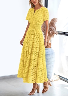 Foto 3 | Foto 3 | Vestido Largo Prettygarden 2025 De Verano Con Cuello En V Y Ojales Para Mujer - Venta Internacional.