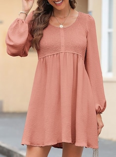 Foto 4 | Foto 4 | Vestido Dokotoo Fashion Spring De Manga Larga Con Cuello Redondo Para Mujer, Rosa - Venta Internacional.