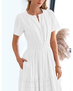 Foto 7 | Foto 7 | Vestido Casual Btfbm Para Mujer, Verano 2025, Cuello En V Y Cintura Elástica - Venta Internacional.