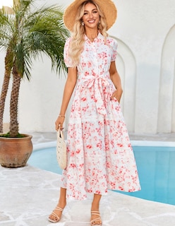 Foto 6 | Foto 6 | Vestido Grace Karin Camisa Maxi De Verano Con Estampado Floral En A Para Mujer - Venta Internacional.