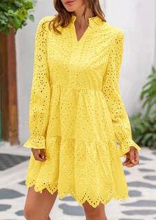 Foto 4 | Foto 4 | Vestido Prettygarden Para Mujer, Primavera 2025, Manga Larga, Cuello En V - Venta Internacional.