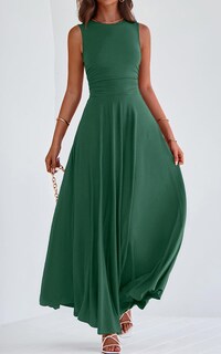 Foto 4 | Foto 4 | Vestido Largo Prettygarden Para Mujer, Color Verde Oscuro, Primavera, Talla Xl - Venta Internacional.