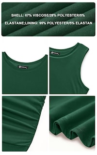 Foto 5 | Foto 5 | Vestido Largo Prettygarden Para Mujer, Color Verde Oscuro, Primavera, Talla Xl - Venta Internacional.