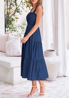Foto 5 | Foto 5 | Vestido Prettygarden Para Mujer, A Media Pierna, Color Azul Oscuro, Talla Xxl - Venta Internacional.