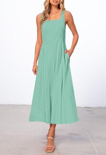 Foto 6 | Foto 6 | Vestido Merokeety Vestido Midi Sin Mangas De Verano 2025 Para Mujer - Venta Internacional.