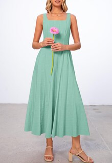 Foto 7 | Foto 7 | Vestido Merokeety Vestido Midi Sin Mangas De Verano 2025 Para Mujer - Venta Internacional.