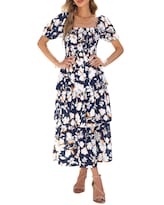 Vestido Casual Btfbm Para Mujer Con Cuello Cuadrado Y Manga Abullonada - Venta Internacional.