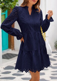 Foto 3 | Foto 3 | Vestido Prettygarden Para Mujer, Primavera 2025, Manga Larga, Cuello En V - Venta Internacional.