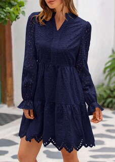 Foto 4 | Foto 4 | Vestido Prettygarden Para Mujer, Primavera 2025, Manga Larga, Cuello En V - Venta Internacional.