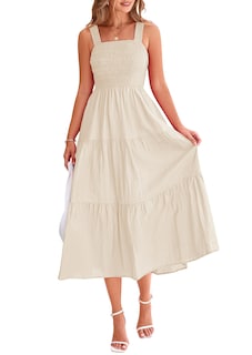 Foto 1 | Foto 1 | Vestido Prettygarden Para Mujer, A Media Pierna, Color Albaricoque, De Verano - Venta Internacional.