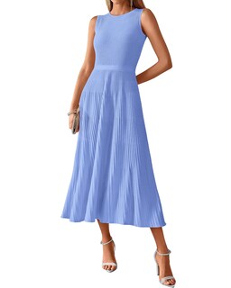 Foto 1 | Foto 1 | Vestido Btfbm Para Mujer, Midi, Ajustado, Sin Mangas, De Punto Acanalado - Venta Internacional.