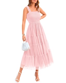 Foto 1 | Foto 1 | Vestido Btfbm Para Mujer De Verano 2025, Sin Mangas, Cuello Cuadrado, Midi - Venta Internacional.