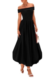 Foto 1 | Foto 1 | Vestido Prettygarden Para Mujer, De Verano, Con Hombros Descubiertos, Línea A, Negro - Venta Internacional.