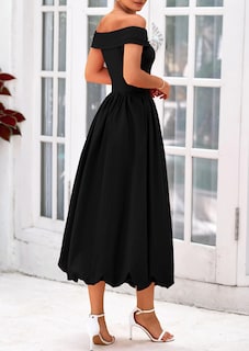 Foto 2 | Foto 2 | Vestido Prettygarden Para Mujer, De Verano, Con Hombros Descubiertos, Línea A, Negro - Venta Internacional.
