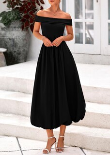Foto 3 | Foto 3 | Vestido Prettygarden Para Mujer, De Verano, Con Hombros Descubiertos, Línea A, Negro - Venta Internacional.