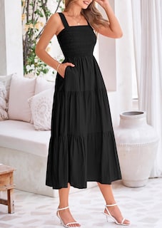 Foto 7 | Foto 7 | Vestido Prettygarden Para Mujer, Midi, De Verano, Negro, Talla Xl - Venta Internacional.