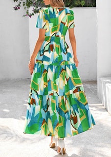 Foto 2 | Foto 2 | Vestido Largo Prettygarden Para Mujer, Verano 2025, Estilo Bohemio, Floral, Verde - Venta Internacional.