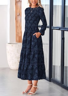 Foto 4 | Foto 4 | Vestido Prettygarden Para Mujer, Primavera Y Otoño, Manga Larga, Azul Marino - Venta Internacional.