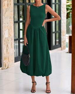 Foto 7 | Foto 7 | Vestido Midi Casual Sin Mangas Btfbm Para Mujer 2025 - Venta Internacional.