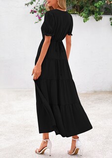 Foto 2 | Foto 2 | Vestido Midi Prettygarden Para Mujer, Casual, Verano 2025, Negro - Venta Internacional.