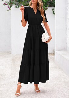 Foto 3 | Foto 3 | Vestido Midi Prettygarden Para Mujer, Casual, Verano 2025, Negro - Venta Internacional.