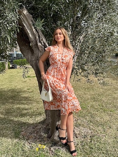 Foto 3 | Foto 3 | Vestido Midi Grace Karin Con Estampado Floral En A Y Cintura Alta Para Mujer - Venta Internacional.