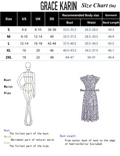 Foto 5 | Foto 5 | Vestido Midi Grace Karin Con Estampado Floral En A Y Cintura Alta Para Mujer - Venta Internacional.