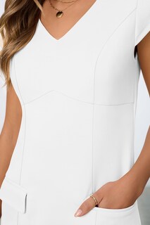 Foto 7 | Foto 7 | Vestido Merokeety Para Mujer, Cuello En V, Oficina De Negocios, Beige, Talla M - Venta Internacional.