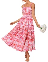 Vestido Grace Karin, Largo, Bohemio, Con Estampado Floral, Para Invitada A La Boda - Venta Internacional.