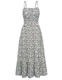 Foto 1 | Foto 1 | Vestido Grace Karin Boho Maxi Con Tirantes Finos Y Dobladillo Con Volantes - Venta Internacional.