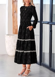 Foto 4 | Foto 4 | Vestido Midi Prettygarden De Manga Larga Con Estampado Floral Fruncido Para Mujer - Venta Internacional.