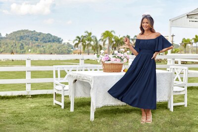Foto 5 | Foto 5 | Vestido Grace Karin De Verano Con Cuello Cuadrado Y Manga Corta Azul Marino M - Venta Internacional.