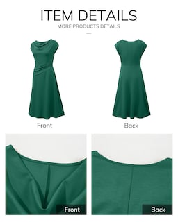 Foto 7 | Foto 7 | Vestido Formal Happy Sailed Con Cuello Vuelto Y Manga Corta Para Mujer - Venta Internacional.