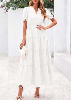 Foto 6 | Foto 6 | Vestido Midi Prettygarden Para Mujer, Casual, Verano 2025, Blanco - Venta Internacional.